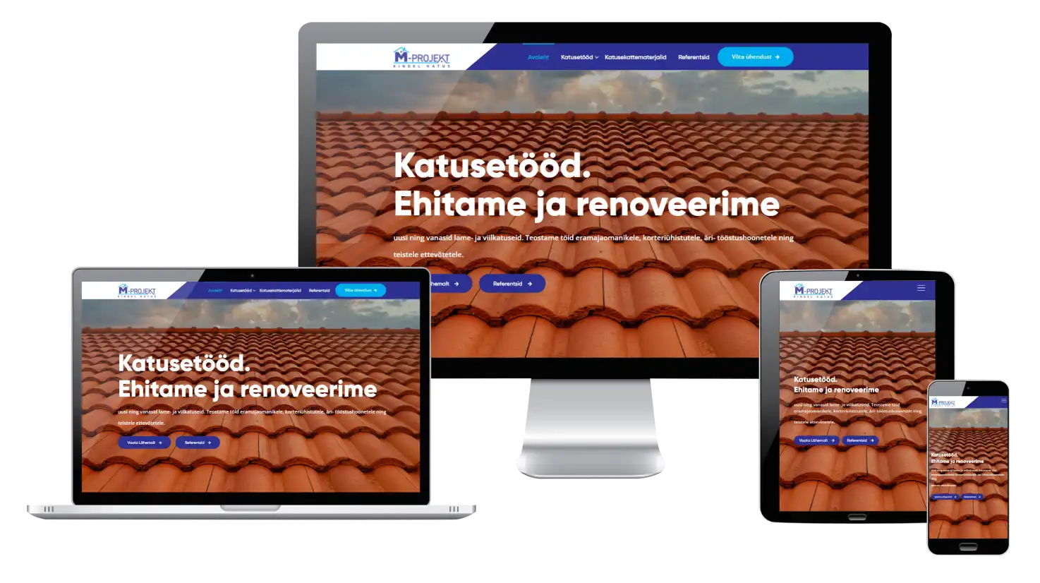 Katusetööd, kodulehe valmistamine